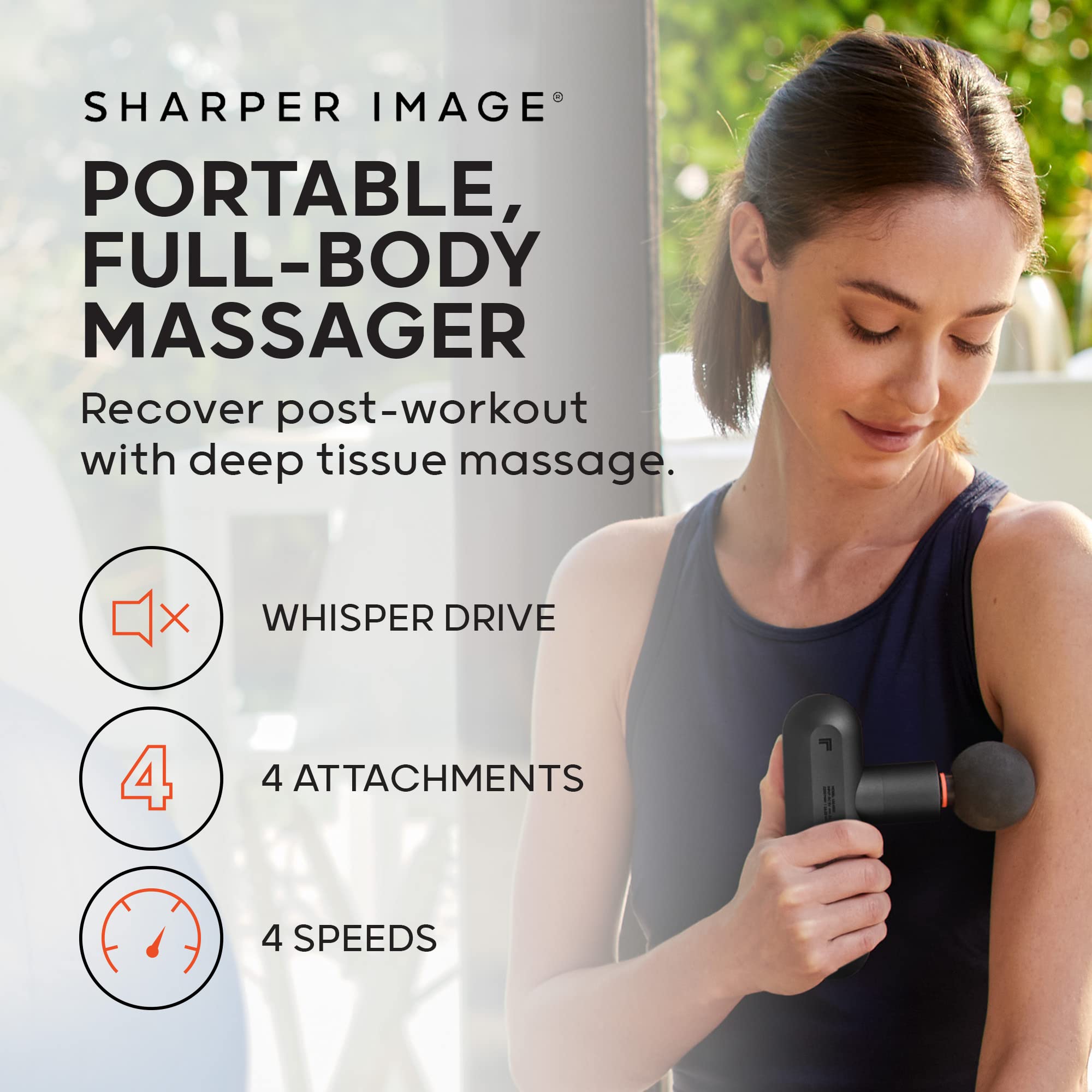 Foto 3 pulgar | Pistola De Masaje Sharper Image Powerboost Move Deep Tissue - Venta Internacional.