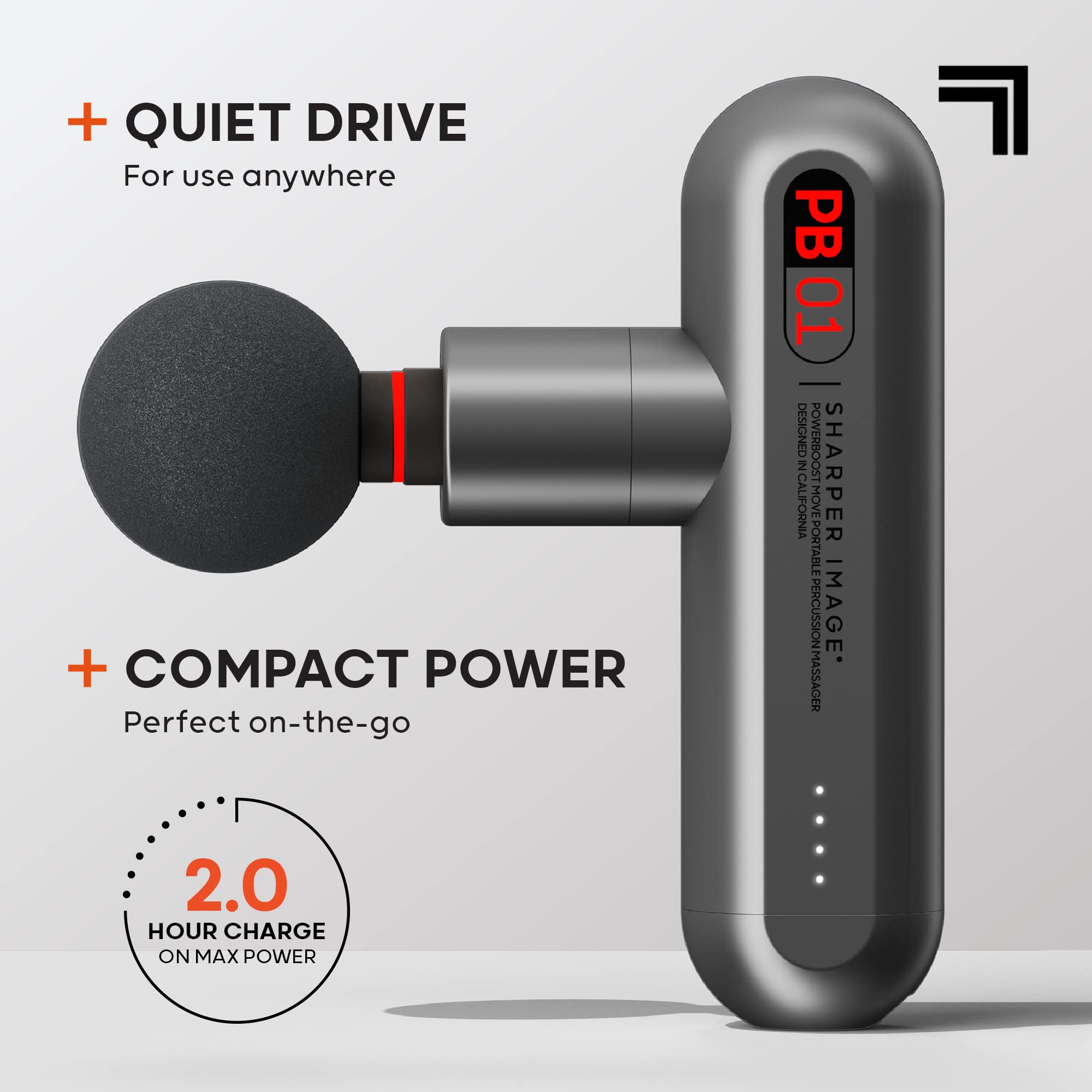 Foto 4 pulgar | Pistola De Masaje Sharper Image Powerboost Move Deep Tissue - Venta Internacional.