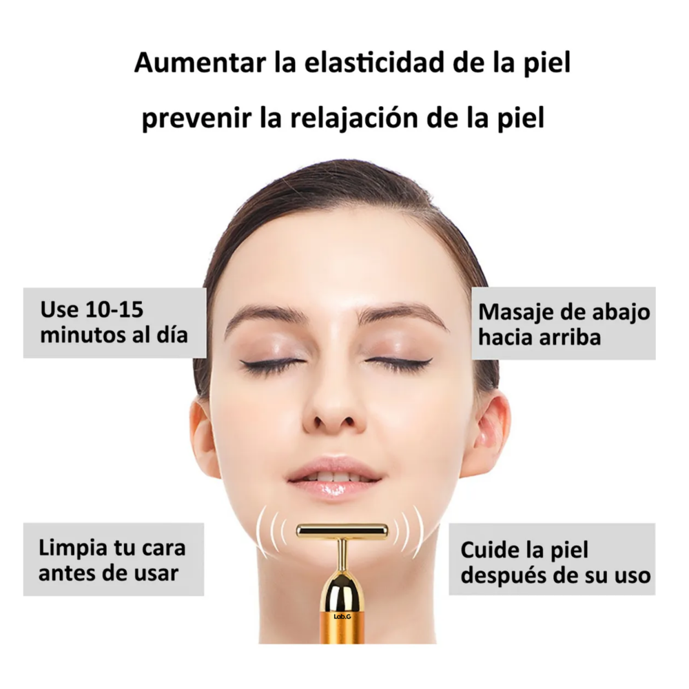 Foto 4 pulgar | Masajeador Facial 24k Face Eléctrico Anti Piel Reafirmante Lab.g, Dorado