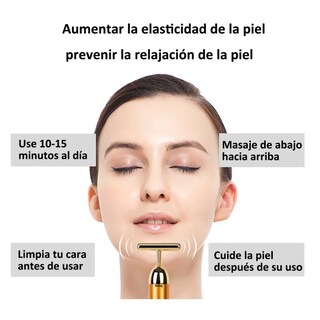 Foto 3 | Masajeador Facial 24k Face Eléctrico Anti Piel Reafirmante Belug, Dorado