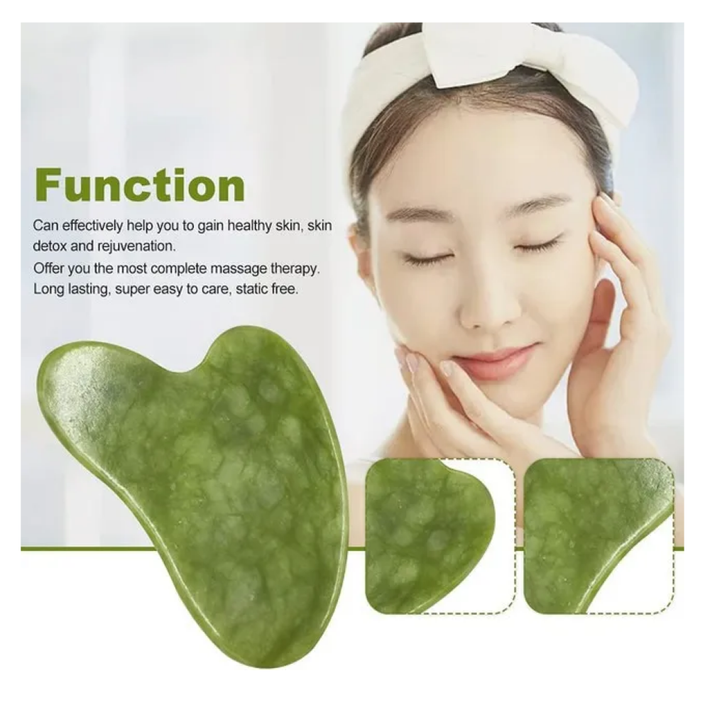 Foto 5 pulgar | Rodillo De Masaje Facial De Jade Gua Sha Rejuvenece Kit Lab.g, Verde 2pz