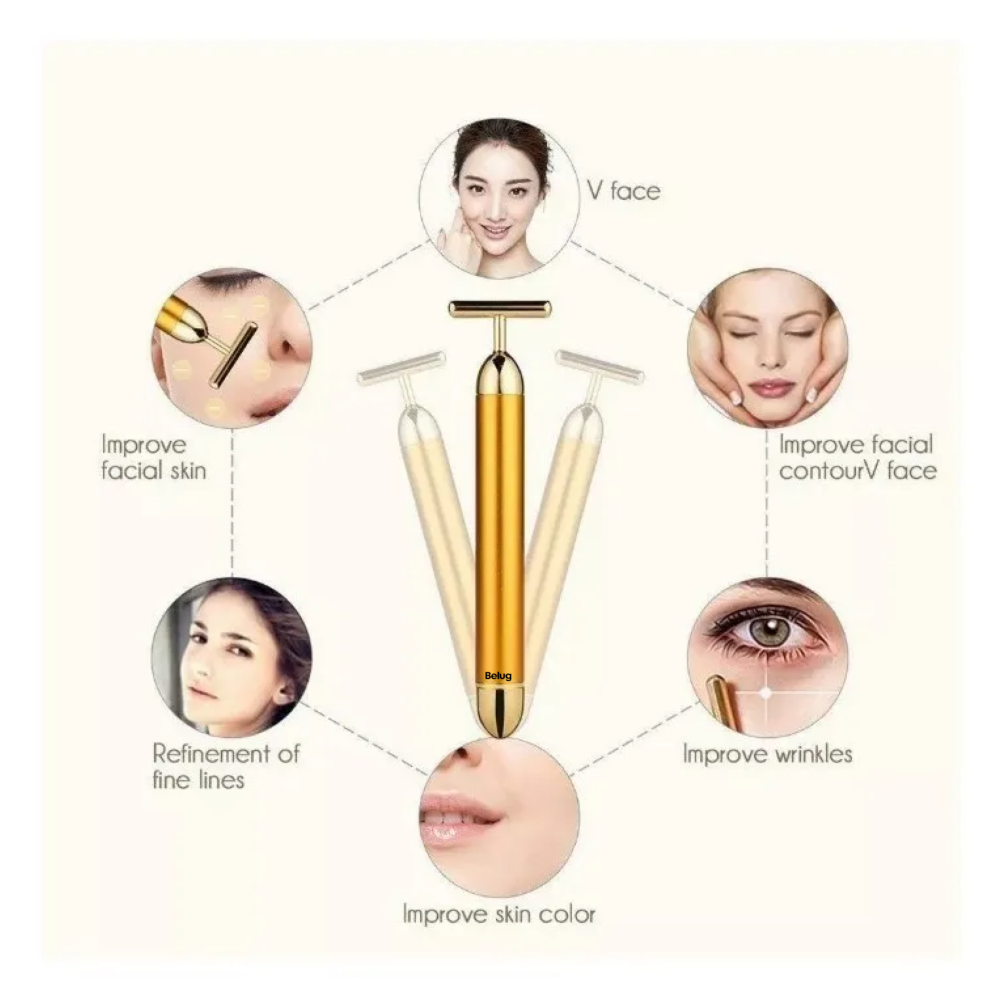 Foto 3 pulgar | Masajeador Facial Anti Arrugas Belug, Dorado