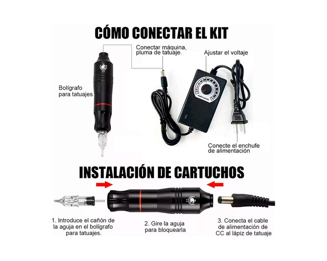 Foto 3 pulgar | Kit De Tatuaje Completo Profesional Tt Precision Pen