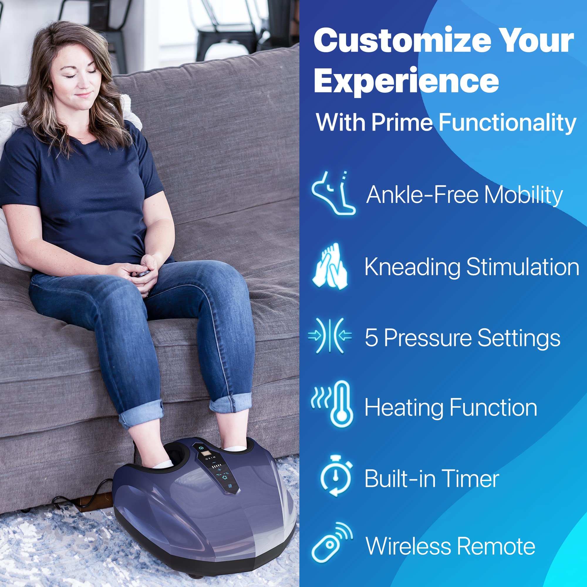 Foto 5 pulgar | Masajeador de Pies Miko Deep Amasing Shiatsu Air Compression - Venta Internacional