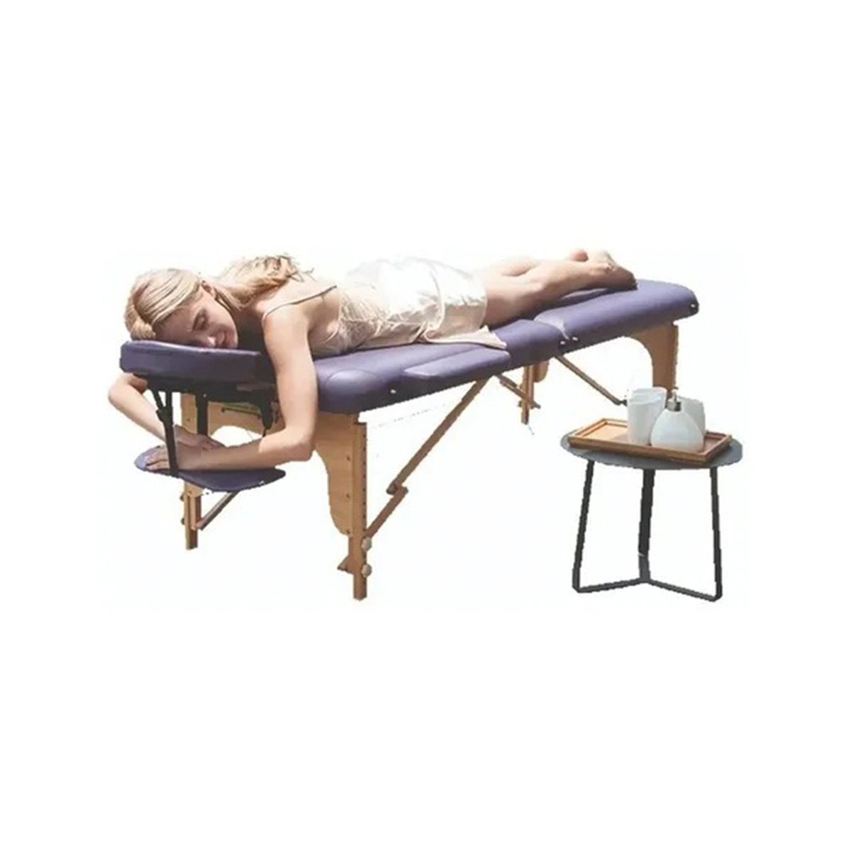 Foto 4 pulgar | Cama para Masaje Vanlig BMCC08 color Púrpura de Madera Camboya