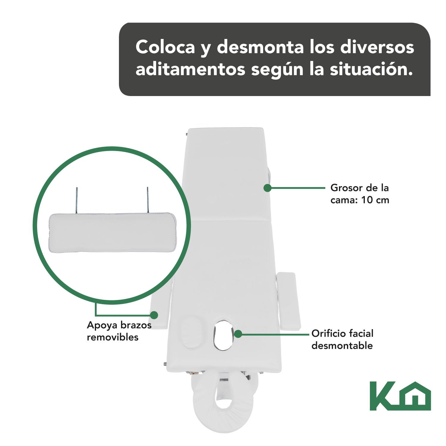 Foto 5 pulgar | Cama Portátil para Masaje KingsHouse color Blanco