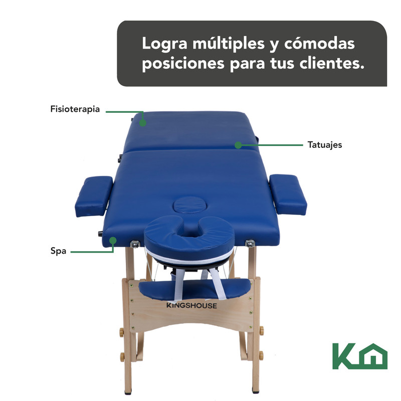 Foto 3 | Cama Portátil para Masaje KingsHouse color Azul