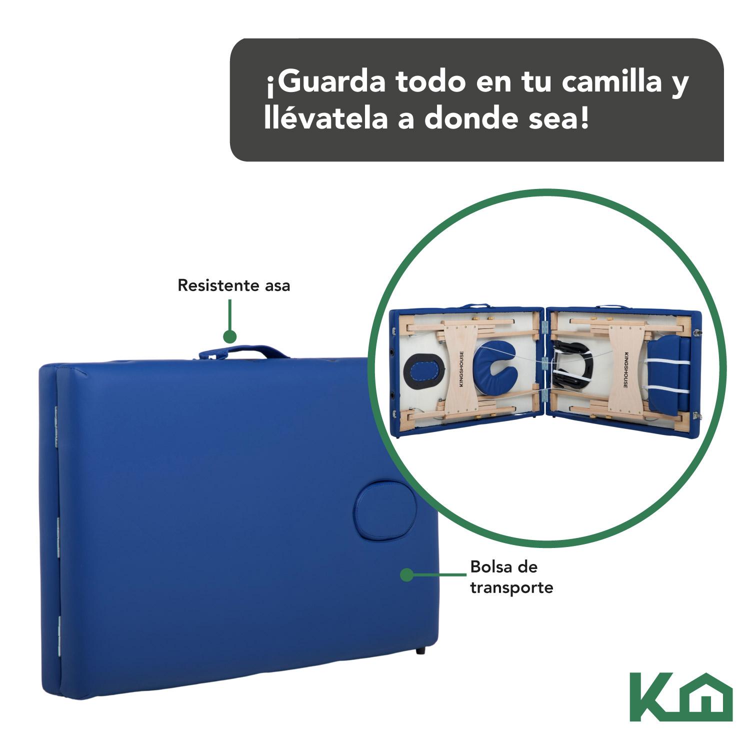 Foto 6 pulgar | Cama Portátil para Masaje KingsHouse color Azul