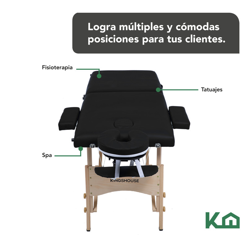 Foto 4 pulgar | Camilla Plegable para Masaje 2 Secciones Profesional Spa