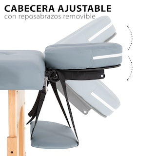 Foto 3 | Cama de Masaje Plegable Onof Milan-04 Cuadrada con Accesorios color Gris