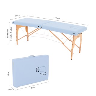 Foto 6 | Cama Portátil para Masajes 2 Secciones Color Azul