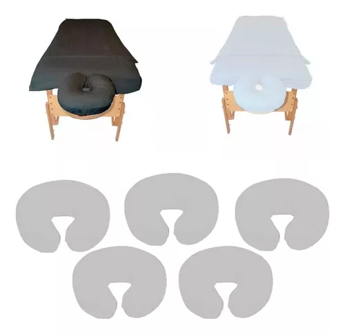 Set De 5 Sábanas Planas Reutilizable Para Cama De Masaje Negro