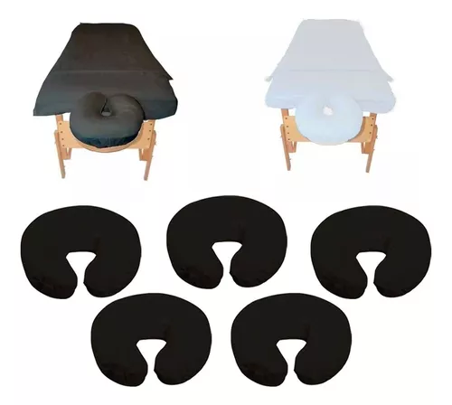 Set De 5 Fundas De Soporte Reutilizable Para Cama De Masaje Negro