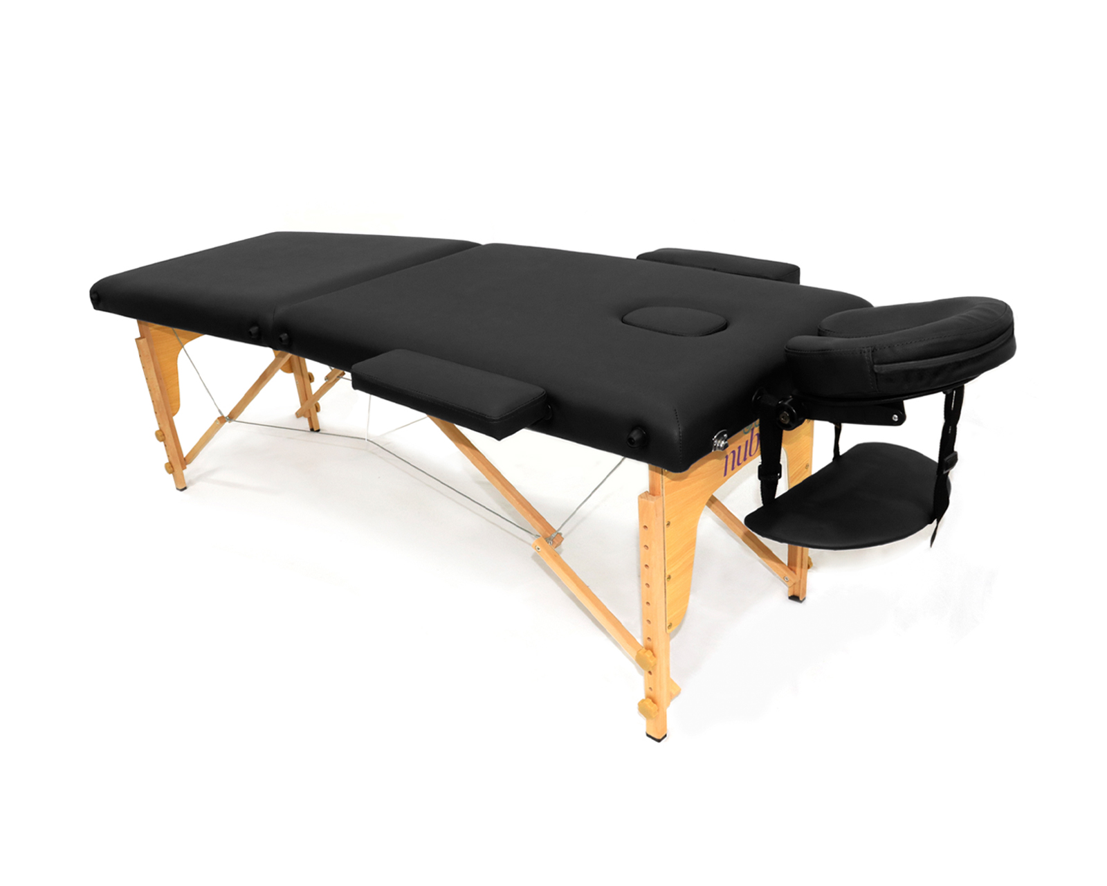 Cama De Masaje Plegable Profesional Cama Extentida Tattoo Posiciones Cabecera Reposa Brazos Portátil nube color negro