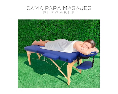 Foto 5 | Cama De Masaje Plegable Profesional Cama Extentida Basitex Color Azul