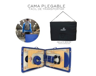 Foto 6 | Cama De Masaje Plegable Profesional Cama Extentida Basitex Color Azul