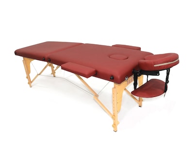 Foto 1 | Cama De Masaje Plegable Profesional Cama Extentida Basitex Color Rojo
