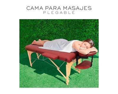 Foto 5 | Cama De Masaje Plegable Profesional Cama Extentida Basitex Color Rojo