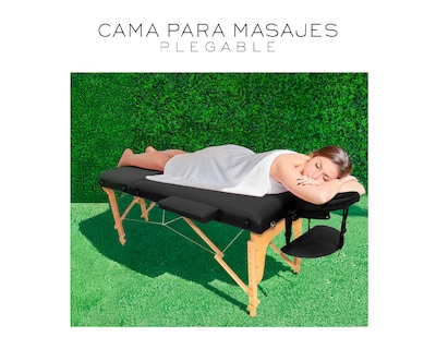 Foto 5 | Cama De Masaje Plegable Profesional Cama Extentida Basitex Color Negro