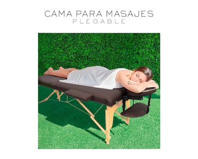 Foto 5 | Cama De Masaje Plegable Profesional Cama Extentida Basitex Color Cafe