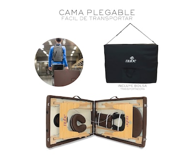 Foto 6 | Cama De Masaje Plegable Profesional Cama Extentida Basitex Color Cafe