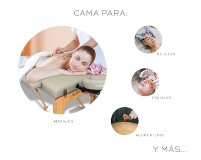 Foto 2 | Cama De Masaje Plegable Profesional Cama Extentida Basitex Color Gris
