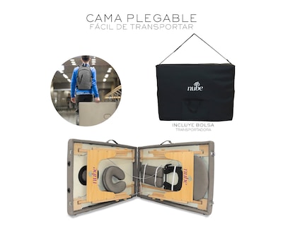 Foto 6 | Cama De Masaje Plegable Profesional Cama Extentida Basitex Color Gris