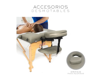 Foto 7 | Cama De Masaje Plegable Profesional Cama Extentida Basitex Color Gris
