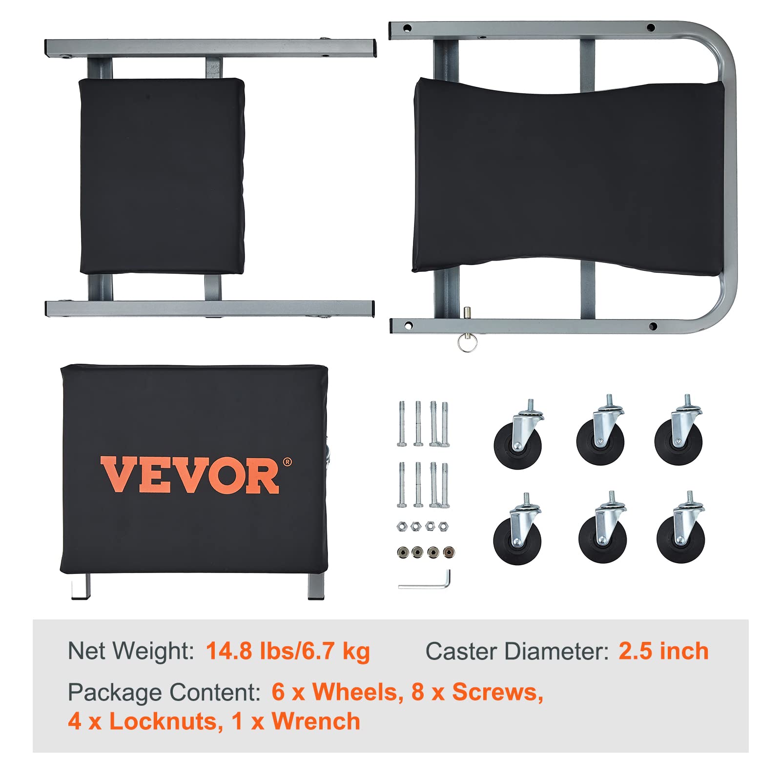 Foto 7 | Asiento Para Enredadera Mechanic Creeper Vevor De 36 Cm, 136 Kg De Capacidad - Venta Internacional.