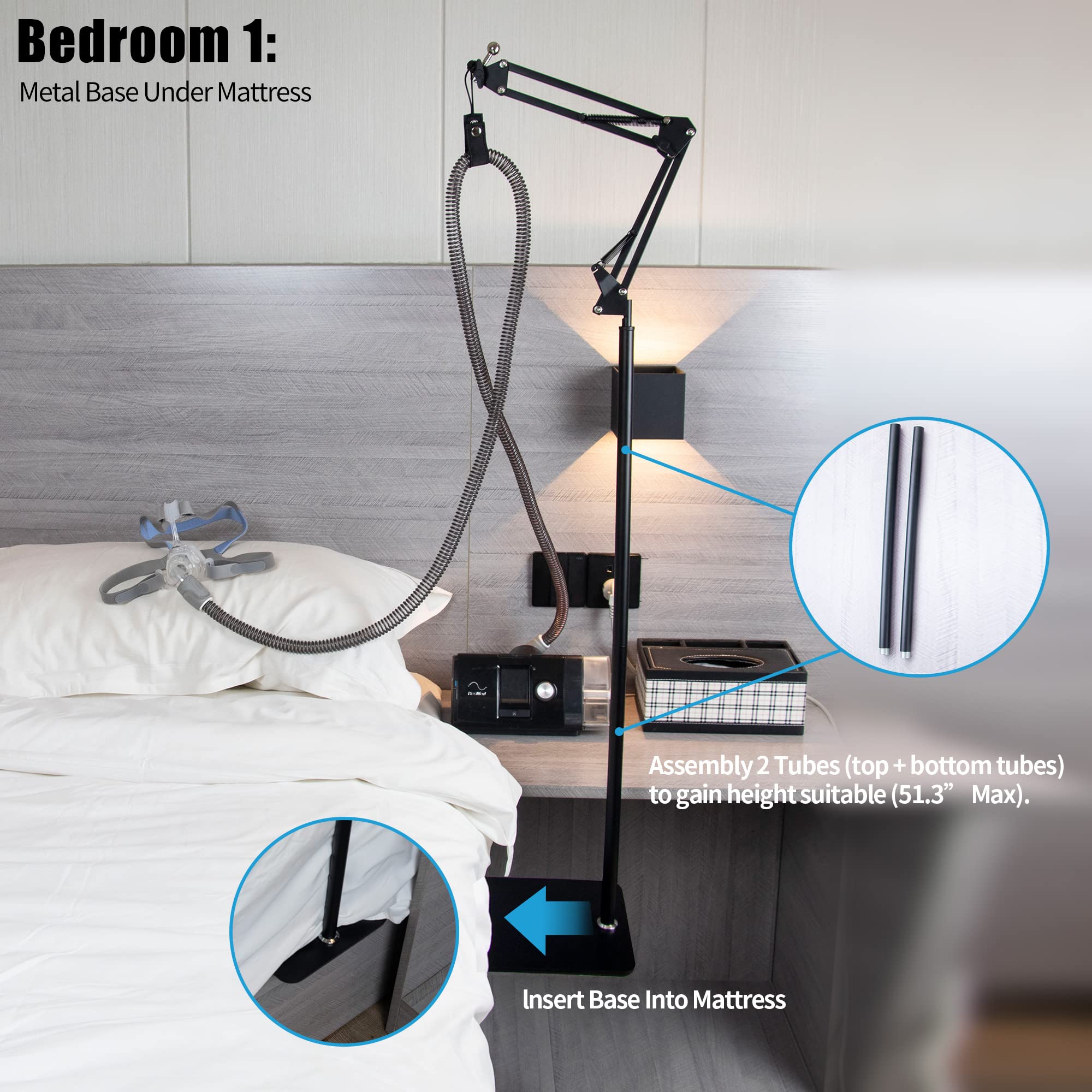 Foto 4 pulgar | Soporte Para Mangueras Cpap, Pinza Elevadora, Clip, Gancho, Soporte Junto A La Cama - Venta Internacional.