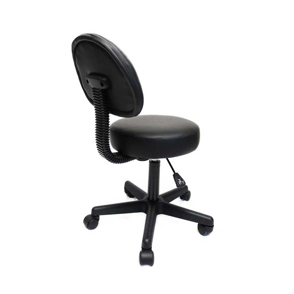 Foto 2 | Silla Taburete Banco Consultorio Tatoo Spa Con Respaldo Asiento Negro