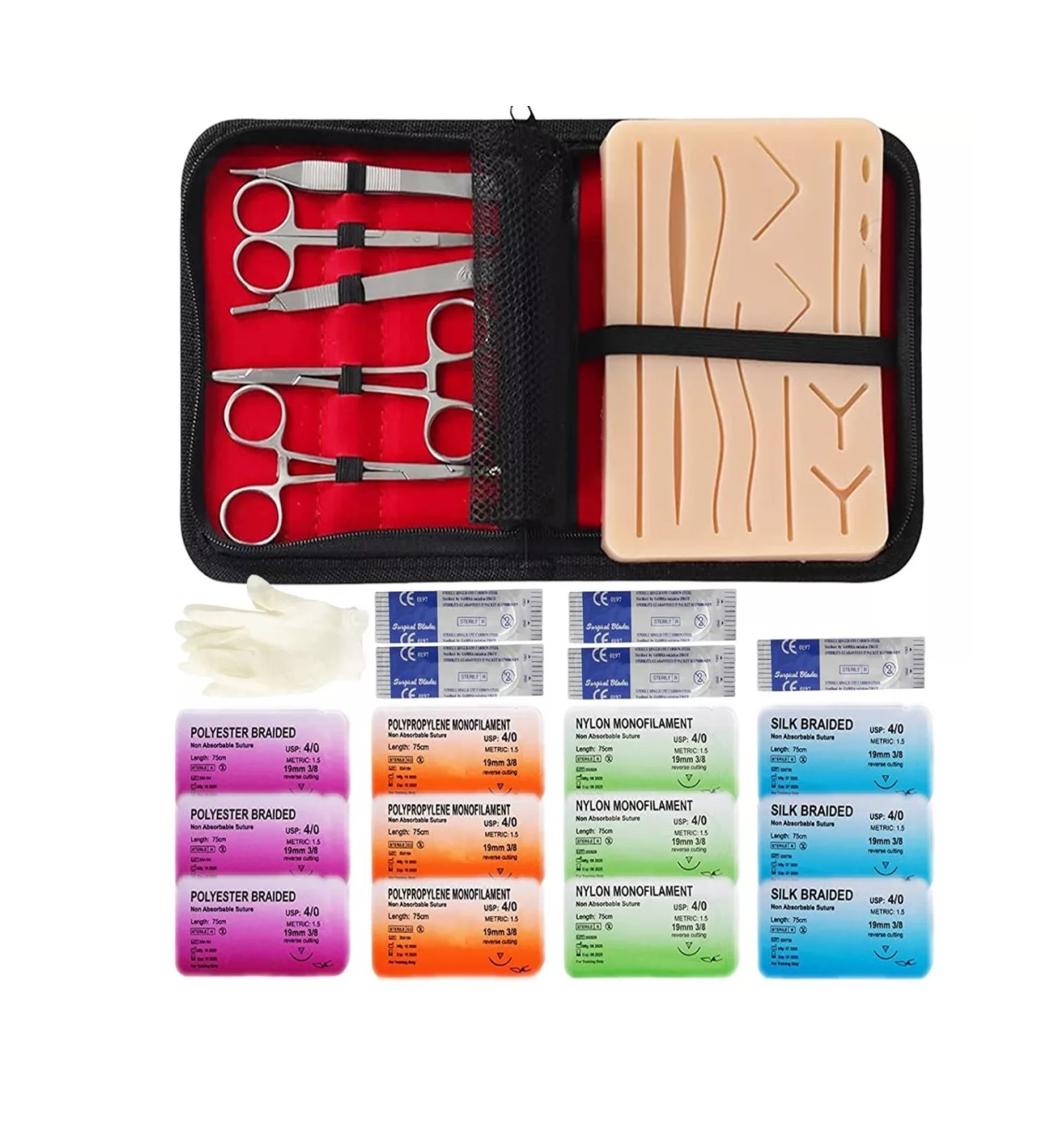 Foto 1 | Kit de Práctica de Suturas Modelos Anatómicos Rojo