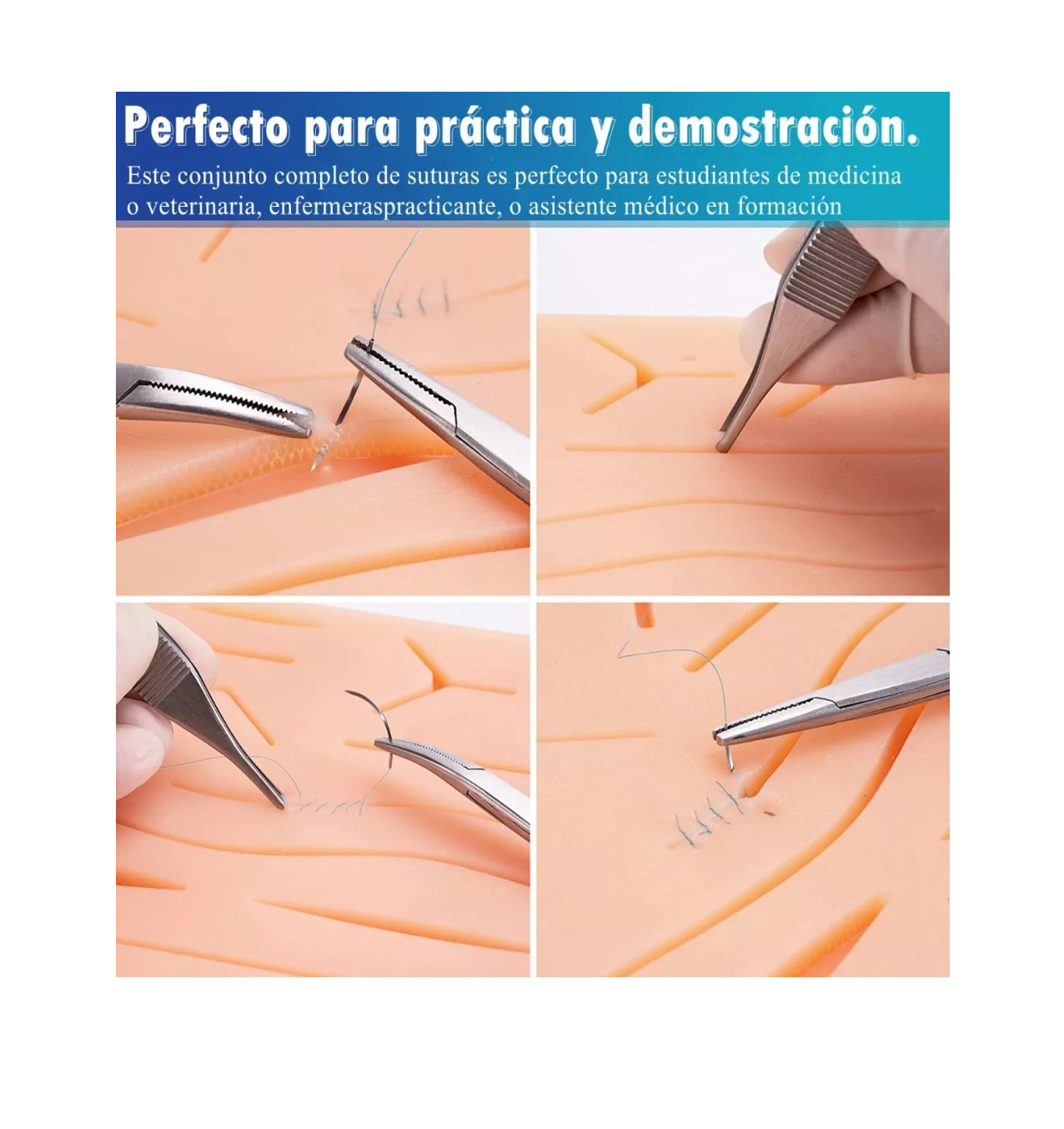 Foto 5 pulgar | Kit de Práctica de Suturas Modelos Anatómicos Rojo