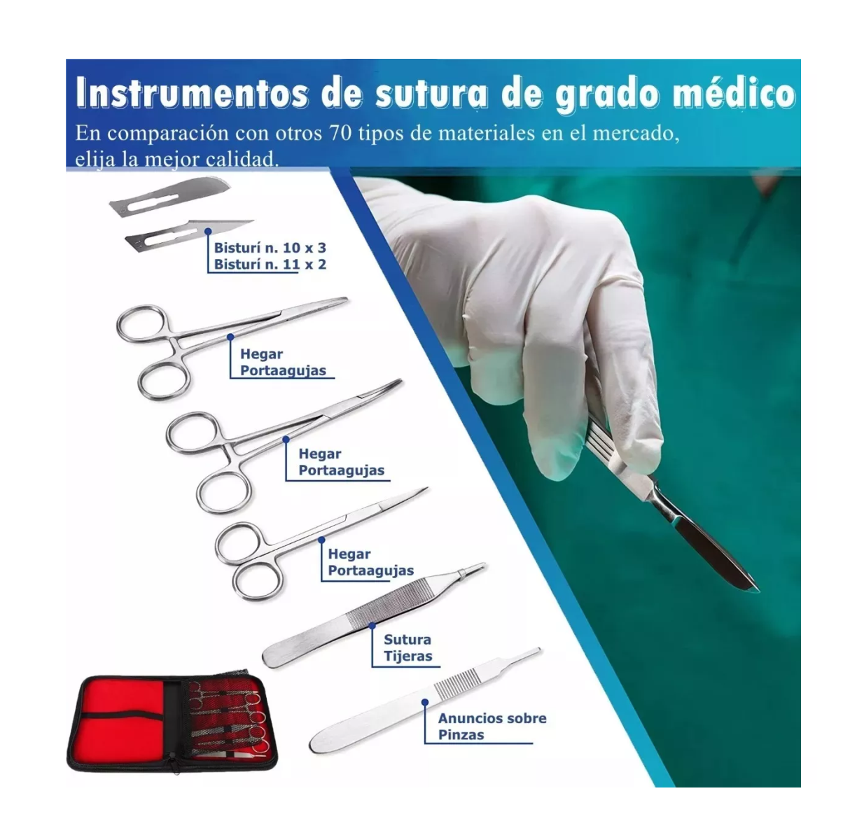 Foto 3 pulgar | Kit De Práctica De Suturas Anatómicos Para Estudiante