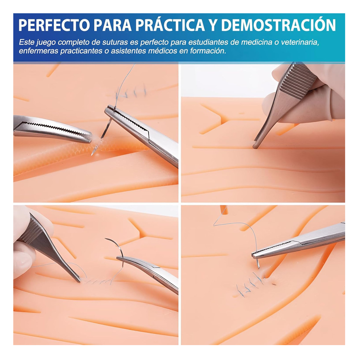 Foto 5 pulgar | Kit de Práctica de Sutura Rojo para Estudiantes 20 Piezas