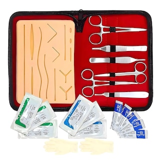Foto 1 | Kit De Práctica De Sutura Para Estudiantes 20 Piezas Rojo