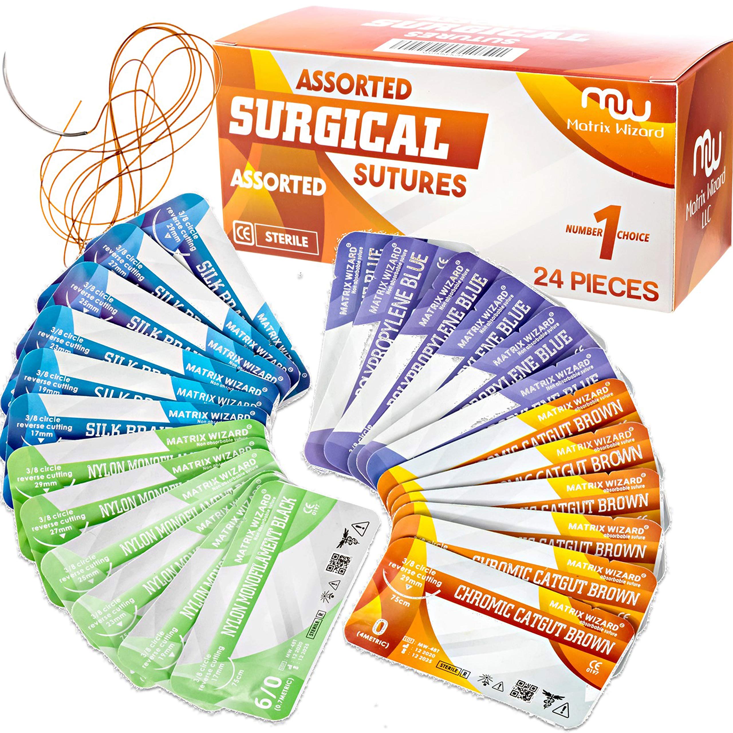 Hilo De Sutura Con Aguja Estéril Mixto [0, 2-0, 3-0, 4-0, 5-0, 6-0] - Stitch Up Gear - Venta Internacional.