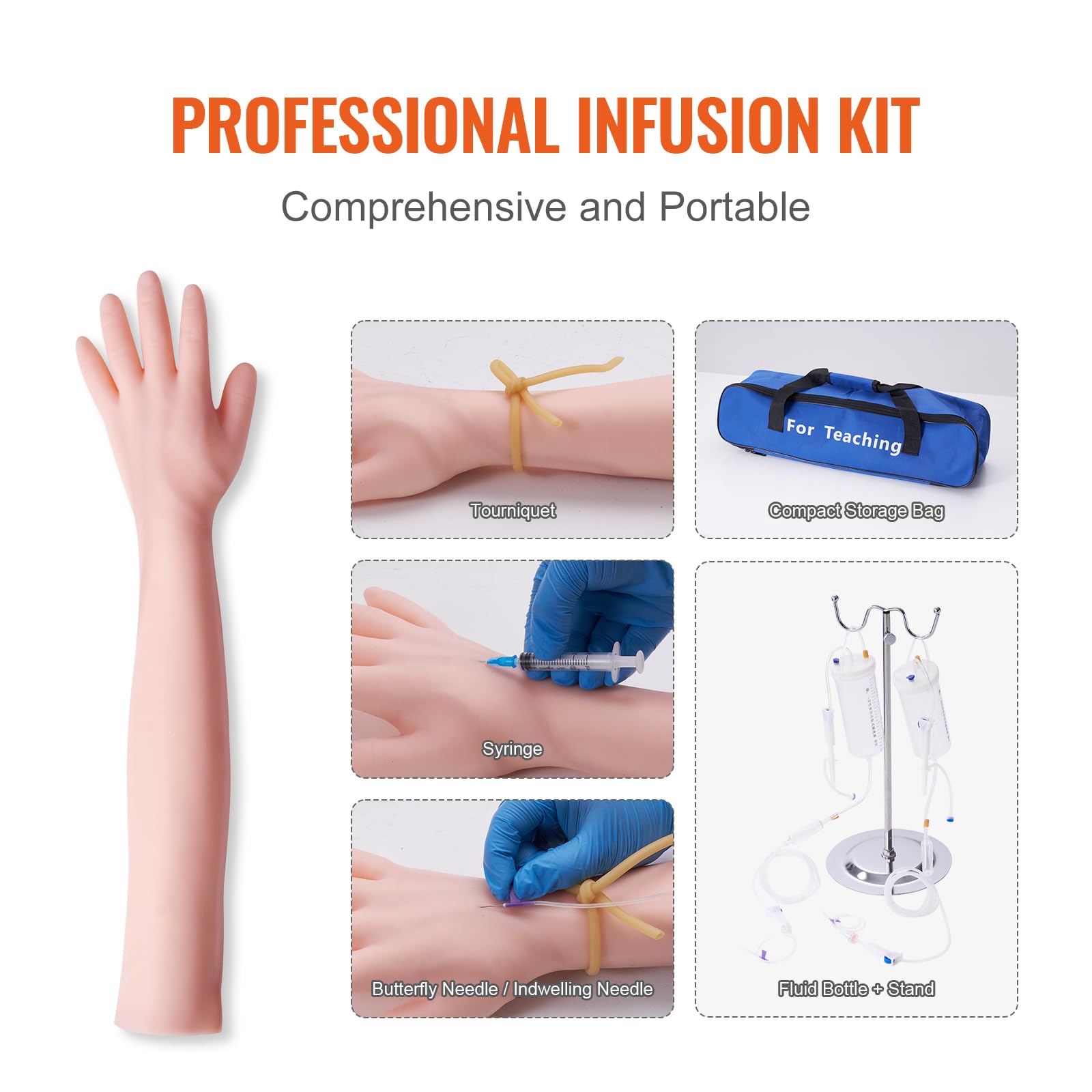 Foto 5 | Kit De Práctica De Flebotomía, Brazo De Entrenamiento Para Venopunción Vevor Iv - Venta Internacional.