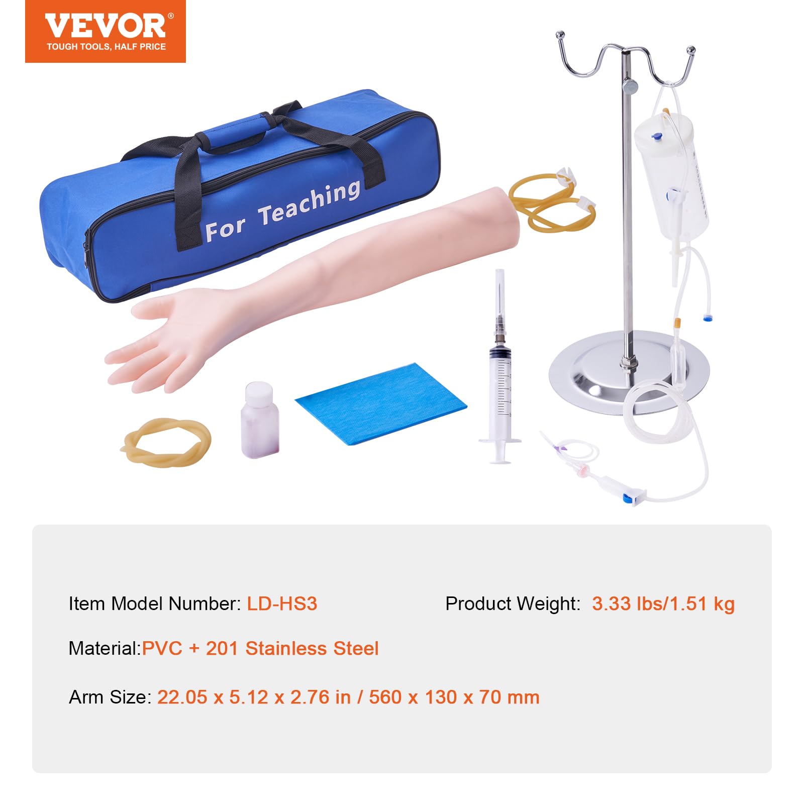 Foto 8 pulgar | Kit De Práctica De Flebotomía, Brazo De Entrenamiento Para Venopunción Vevor Iv - Venta Internacional.