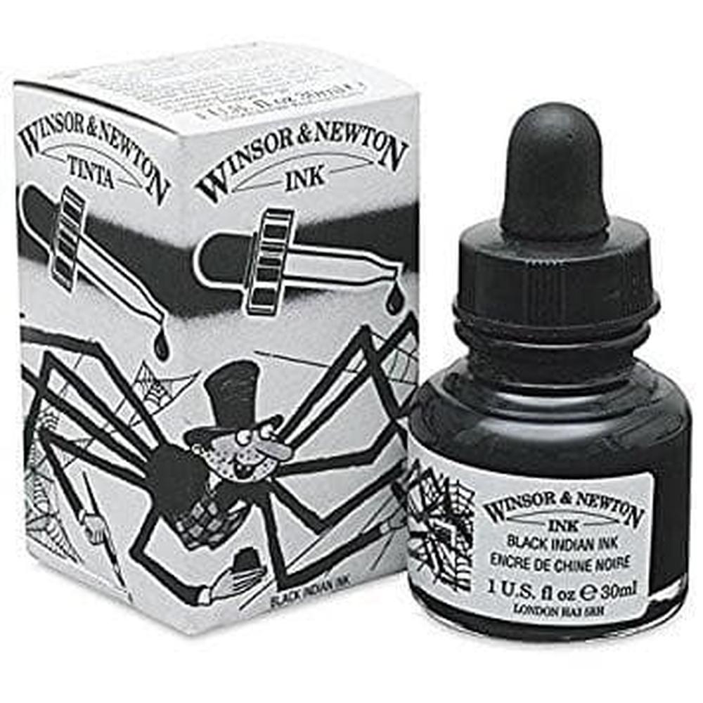 Foto 2 pulgar | Frasco De Tinta Con Gotero Black Indian Ink 30 Ml Winsor & Newton
