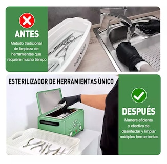 Foto 3 | Esterilizador Secador A Calor 500w Desinfección Acero Inox 2.2 Verde