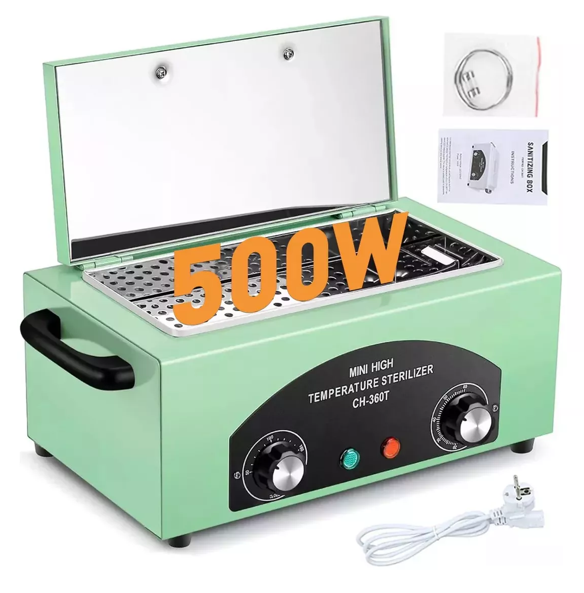 Foto 6 pulgar | Esterilizador Secador A Calor 500w Desinfección Acero Inox 2.2 Verde