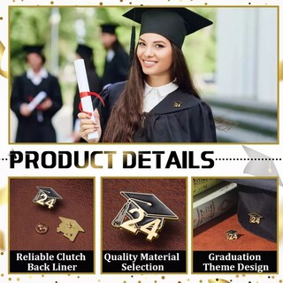 Foto 7 | Broche De Graduación, 30 Unidades, 2,5 X 1,9 Cm, Metal - Venta Internacional.