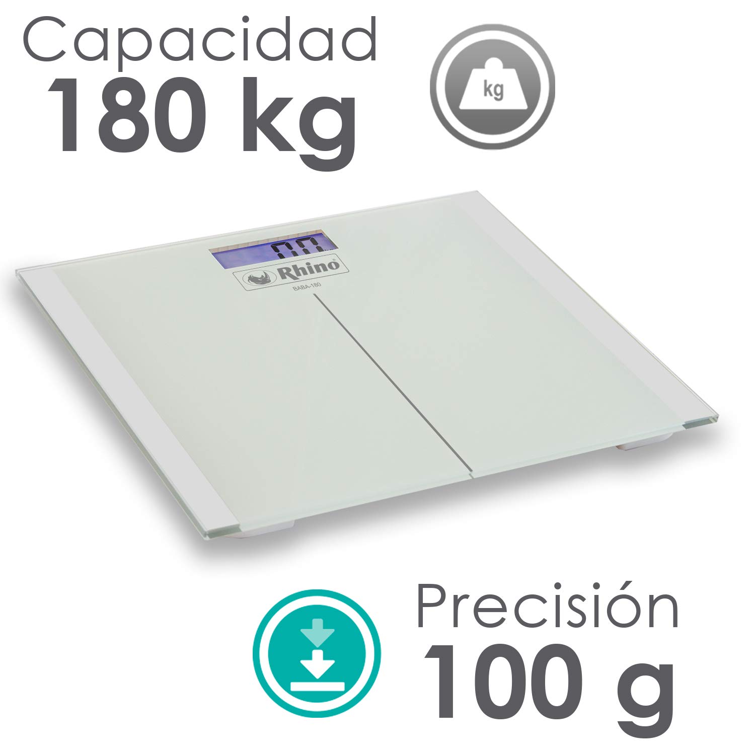 Foto 4 pulgar | Báscula Digital RHINO Corporal Hasta 180 KG