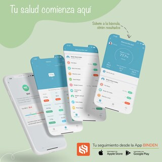 Foto 3 | Báscula Inteligente Binden Era Self 18 Mediciones App