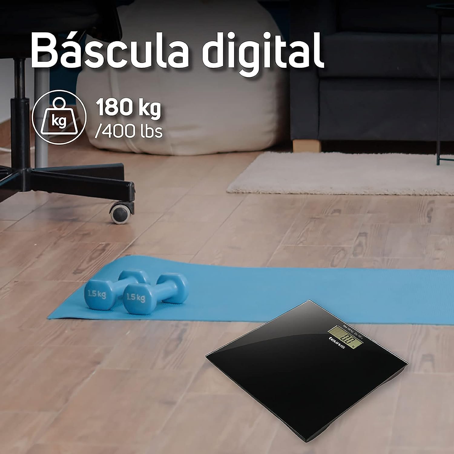 Foto 4 | Báscula Digital Taurus Balanzza Negra Hasta 180 Kg