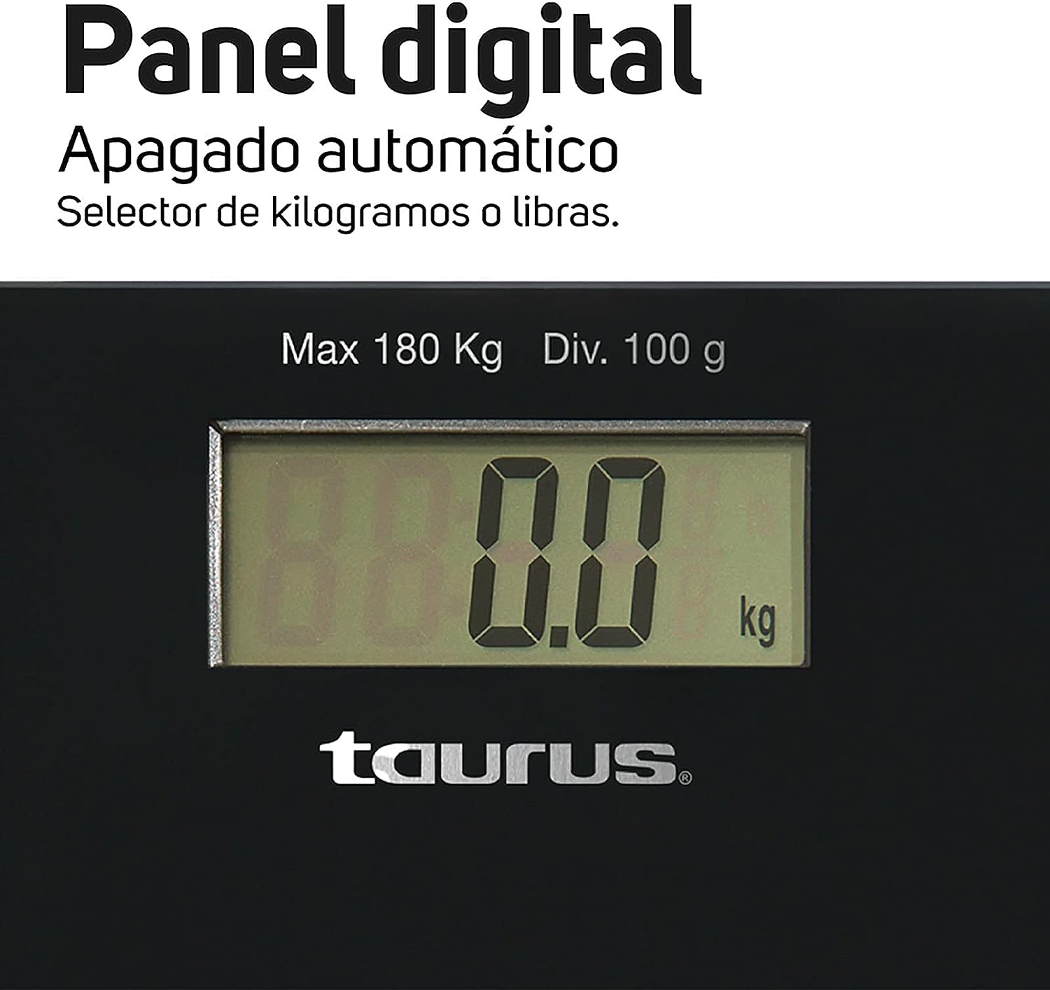 Foto 6 pulgar | Báscula Digital Taurus Balanzza Negra Hasta 180 Kg