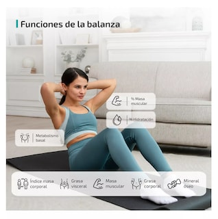 Foto 4 | Bascula Digital Bioimpedancia Inteligente Femmto Negra