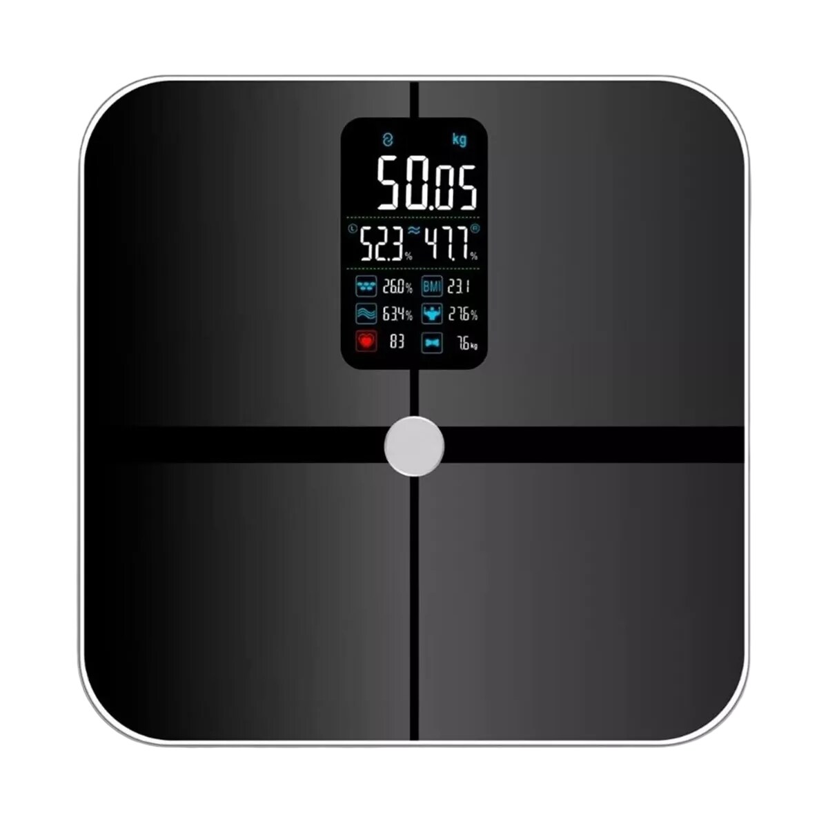 Bascula Digital Composición Corporal App Inteligente Human+ Color Negro $1,249