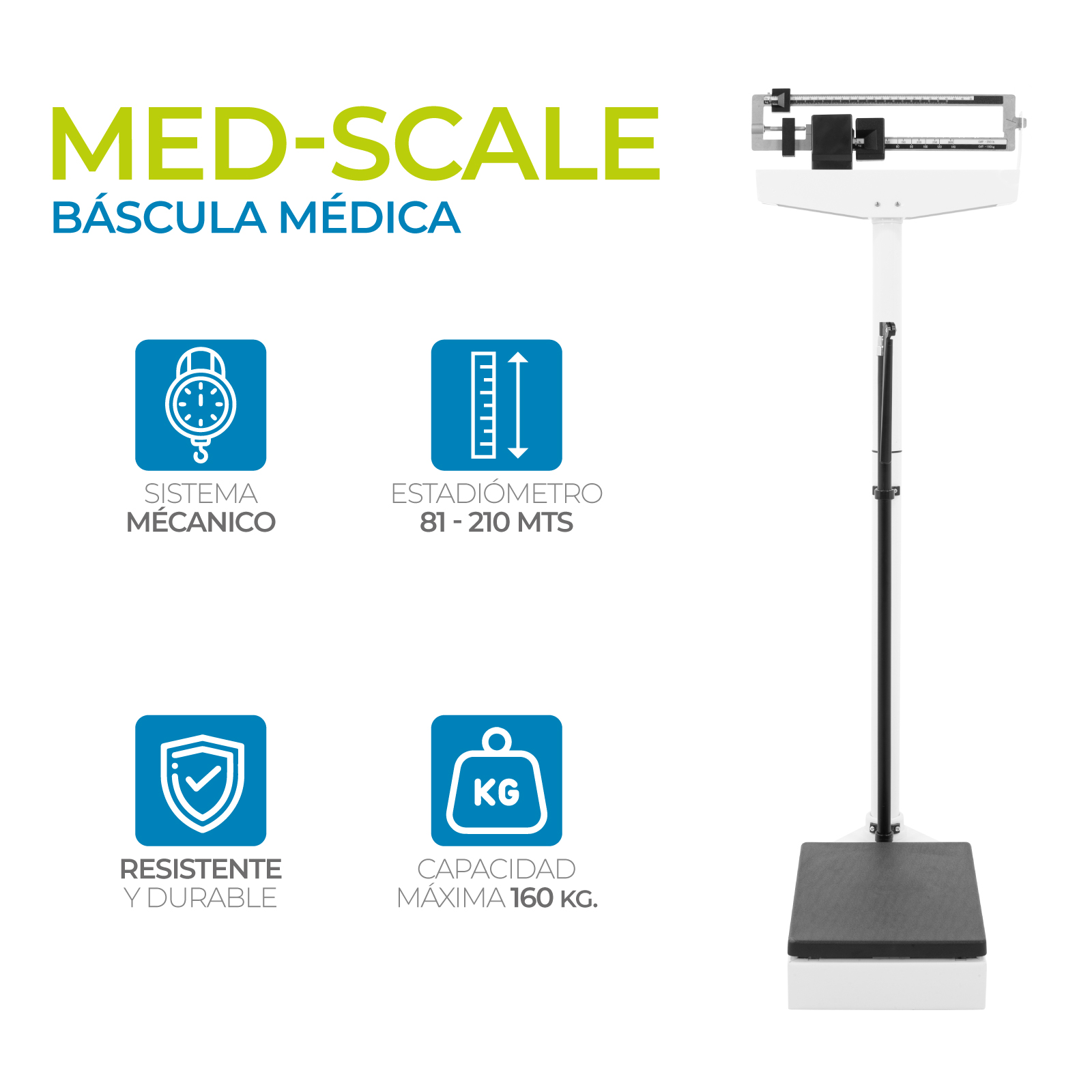 Foto 3 pulgar | Báscula Balanza Mecánica Onof Estadímetro Precisión Médica